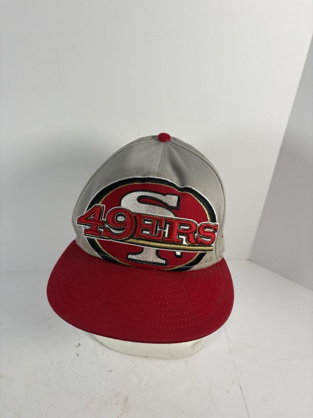 San Francisco 49ers New Era 9FIFTY LPR Snapback Hat Gray Red Big Logo NFL Cap